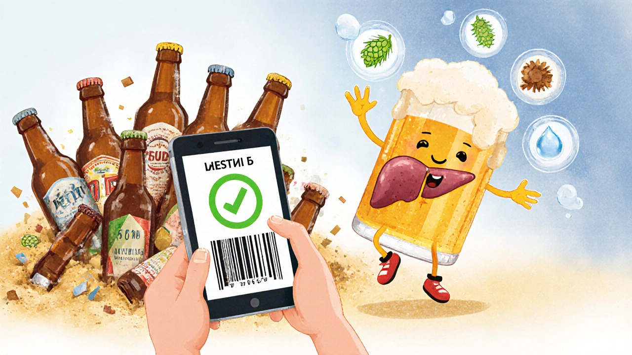 Ребёнок сканирует бутылку приложением, а поддельные бутылки превращаются в пыль.