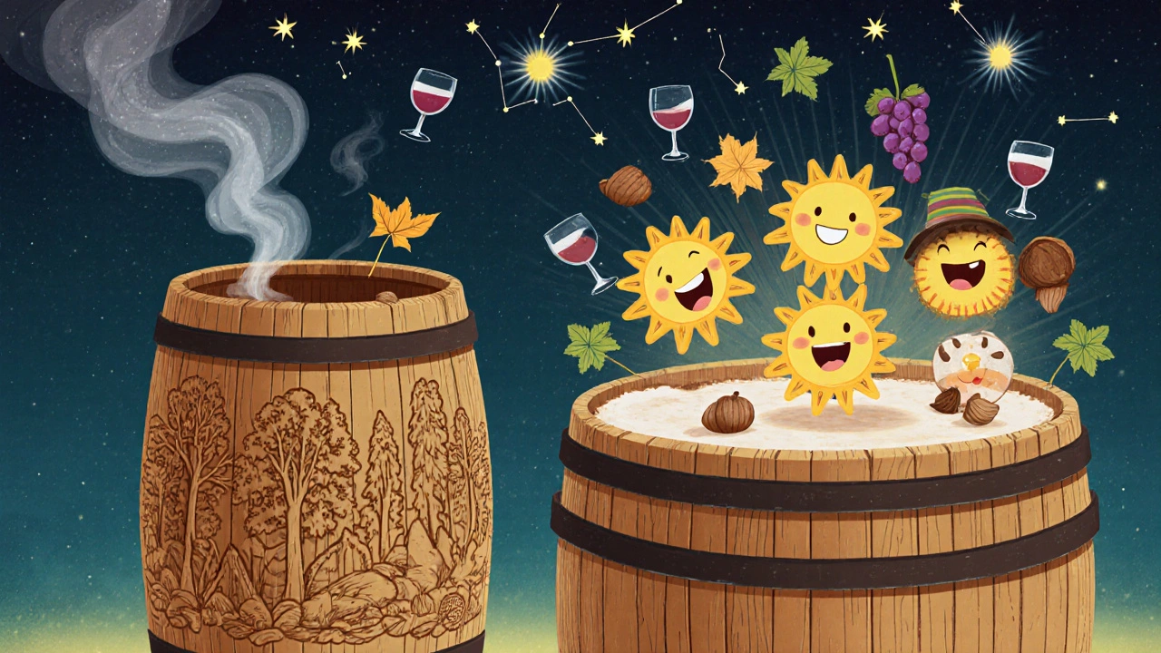 Две весёлые бочки: одна с листьями и орехами, другая с кокосом и ванилью.