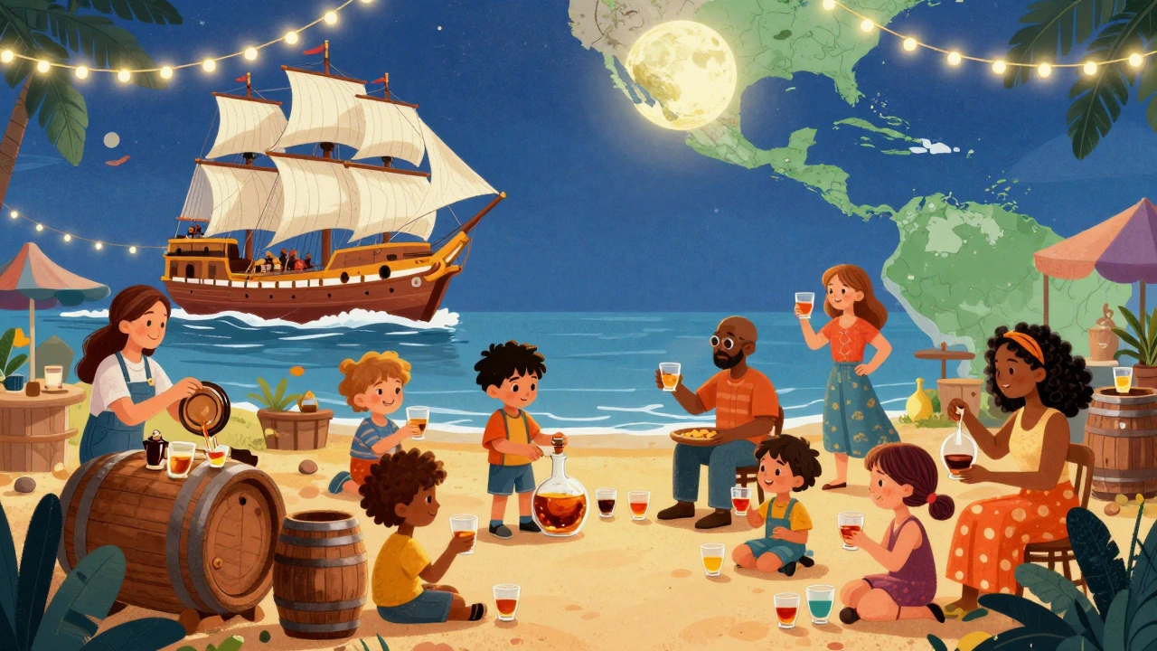 Люди разных стран празднуют фестиваль рома под светящимися огоньками.